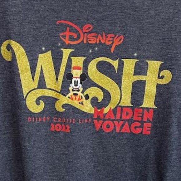 Disney Cruise Line "Disney Wish" Maiden Voyage 2022 T-Shirt - Picture 1 of 4